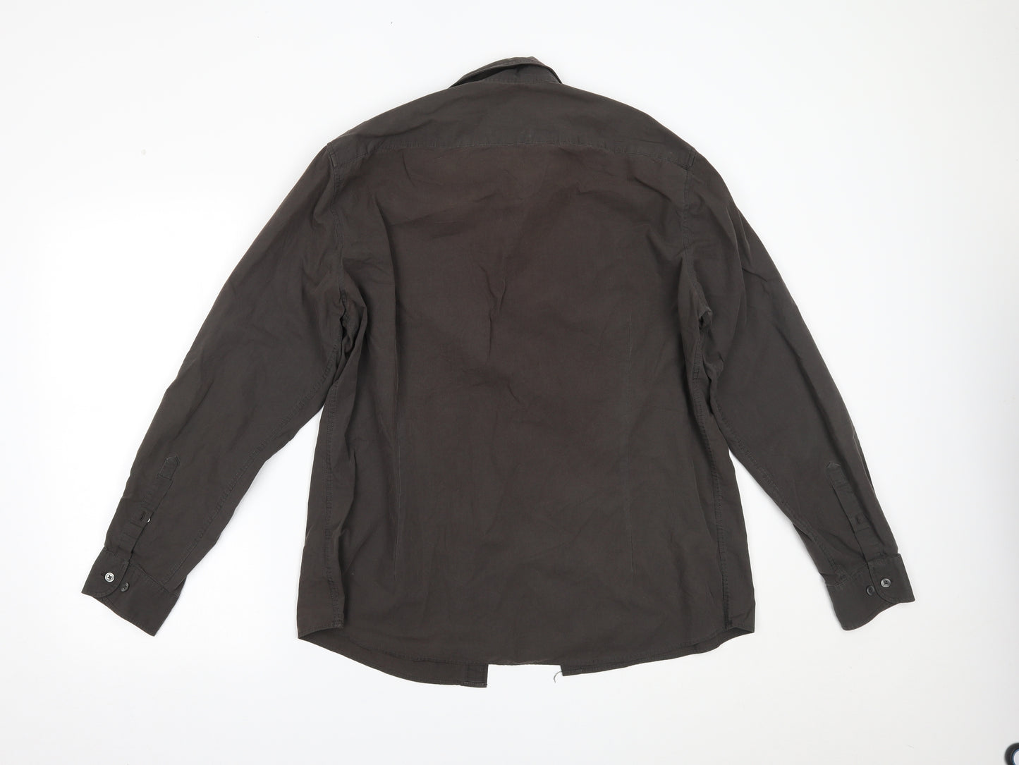 NEXT Mens Brown    Button-Up Size L