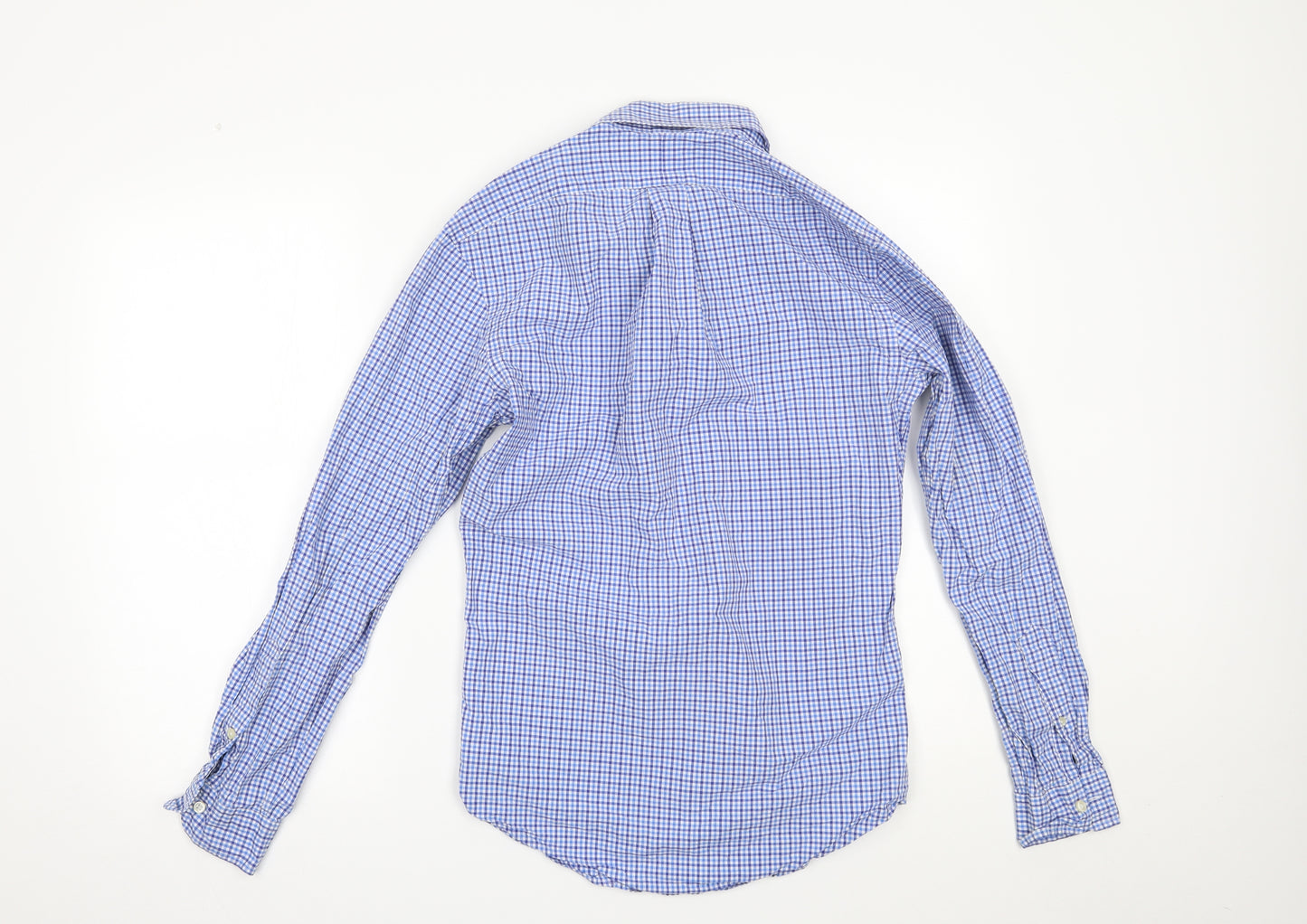 Ralph Lauren Mens Blue Check   Button-Up Size S
