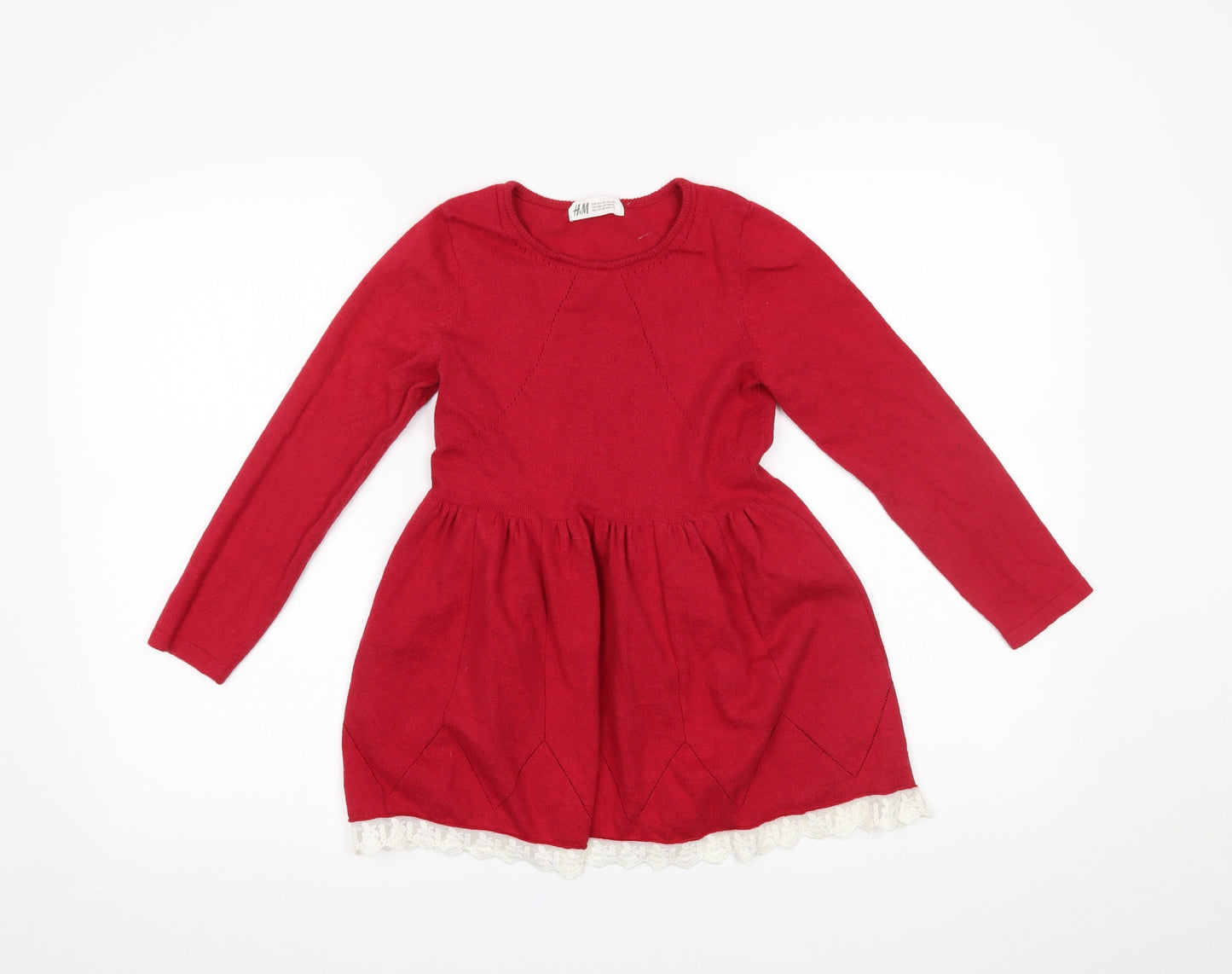 H&M Girls Red   Fit & Flare  Size 7-8 Years
