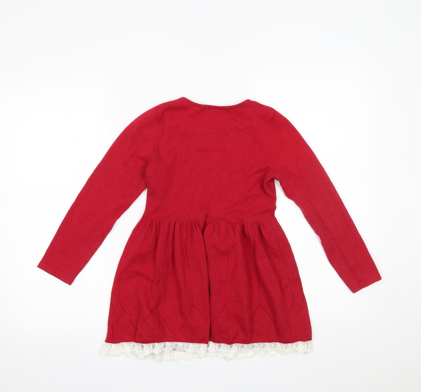 H&M Girls Red   Fit & Flare  Size 7-8 Years