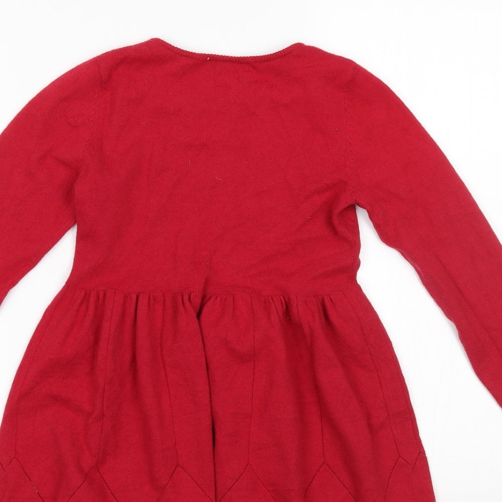 H&M Girls Red   Fit & Flare  Size 7-8 Years