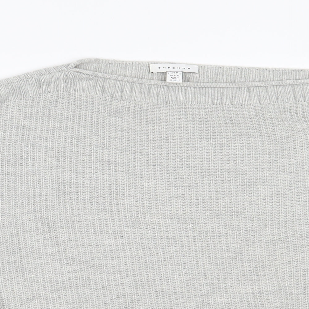 Topshop Womens Grey   Pullover Jumper Size M