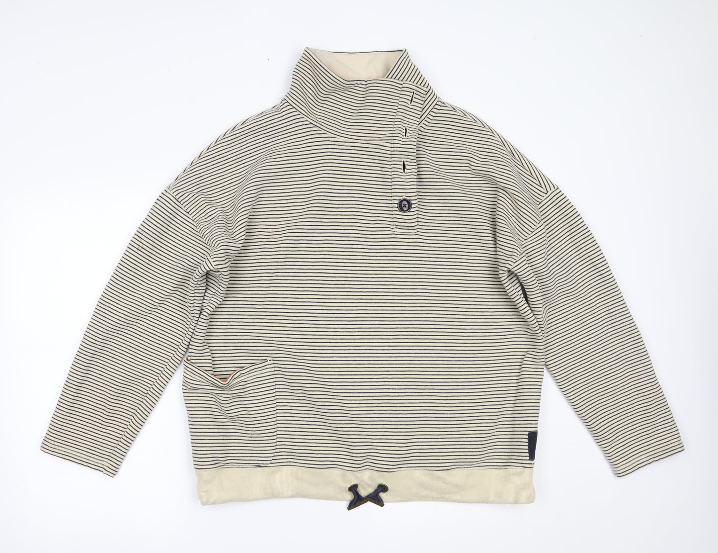 Joules Womens Beige Striped  Pullover Jumper Size 18