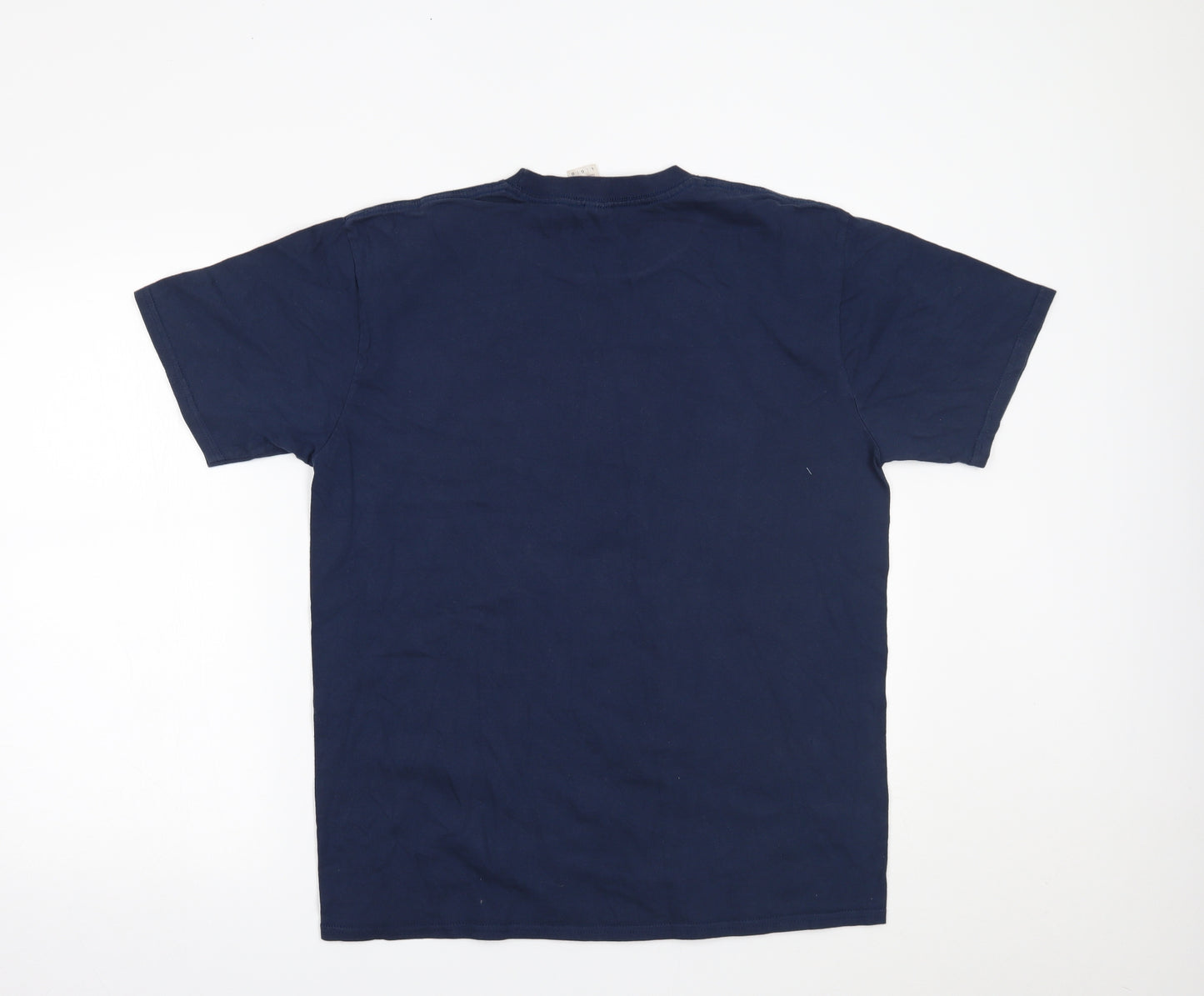 Gildan Mens Blue    T-Shirt Size L