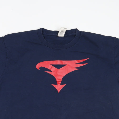 Gildan Mens Blue    T-Shirt Size L