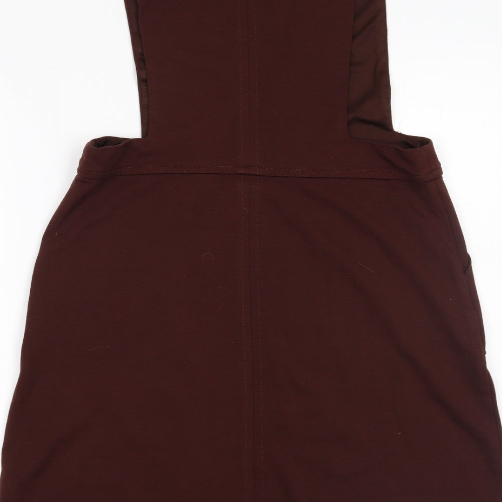 NEXT Womens Brown   Pinafore/Dungaree Dress  Size 14