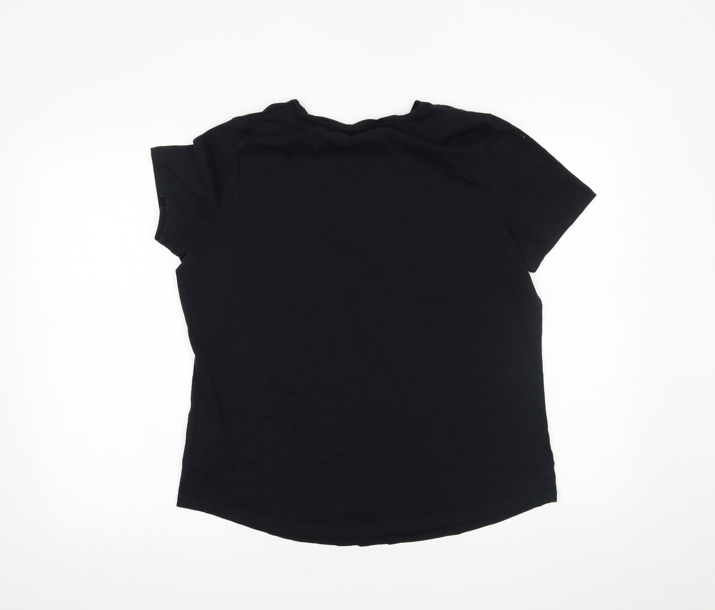 George Womens Black   Basic T-Shirt Size 16