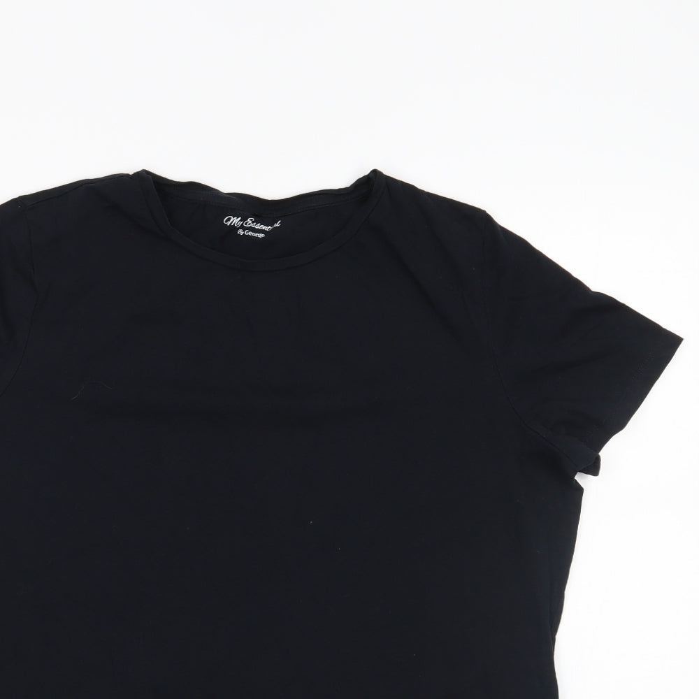 George Womens Black   Basic T-Shirt Size 16