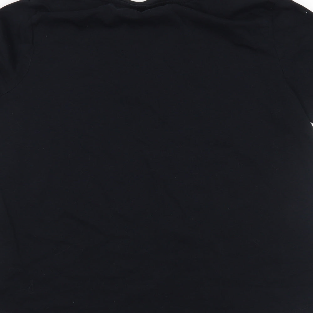 George Womens Black   Basic T-Shirt Size 16