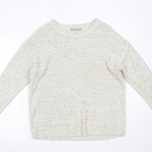 Marks and Spencer Womens Ivory   Pullover Jumper Size 14