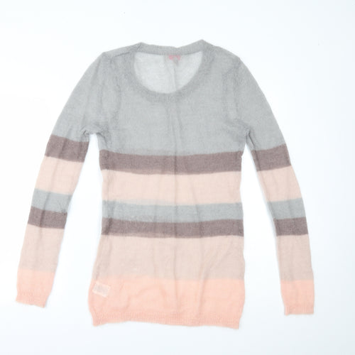 Gharani Strok Womens Multicoloured Striped  Pullover Jumper Size L