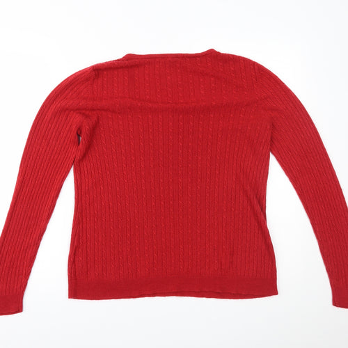 Love Knitwear Womens Red   Pullover Jumper Size 16