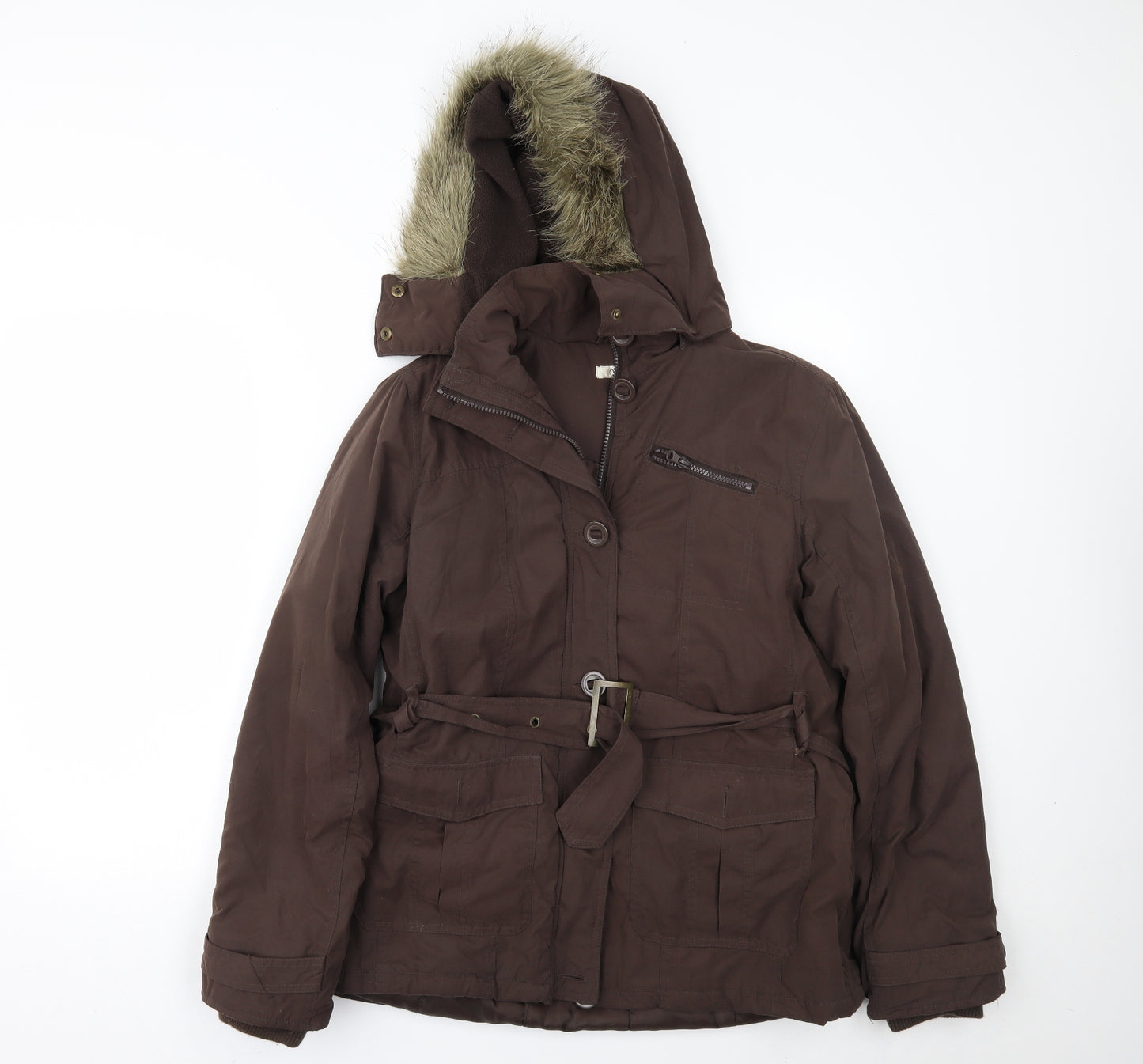 MK Womens Brown   Parka Coat Size 16