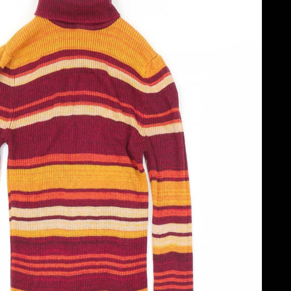 Debenhams Womens Orange Striped  Pullover Jumper Size 10