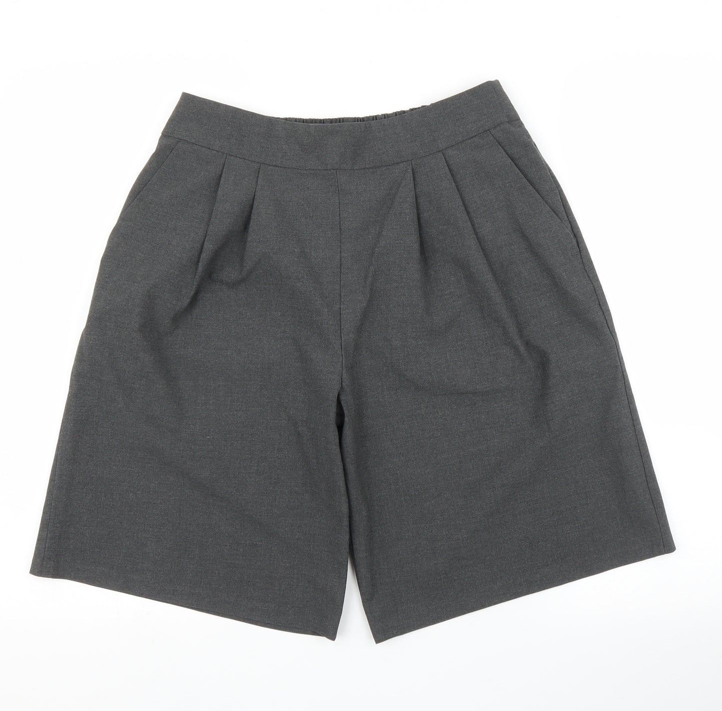 M&S Girls Grey   Paperbag Shorts Size 13 Years