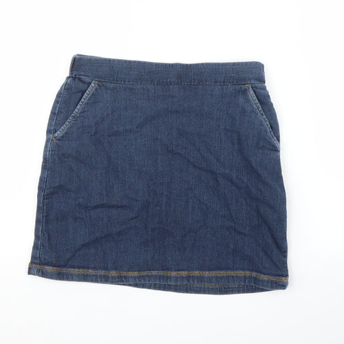 Lands' End Girls Blue  Denim A-Line Skirt Size 11 Years