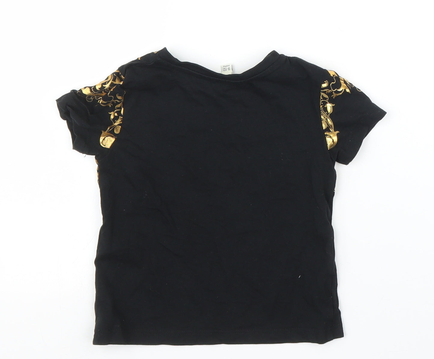 River Island Boys Black   Basic T-Shirt Size 9-12 Months