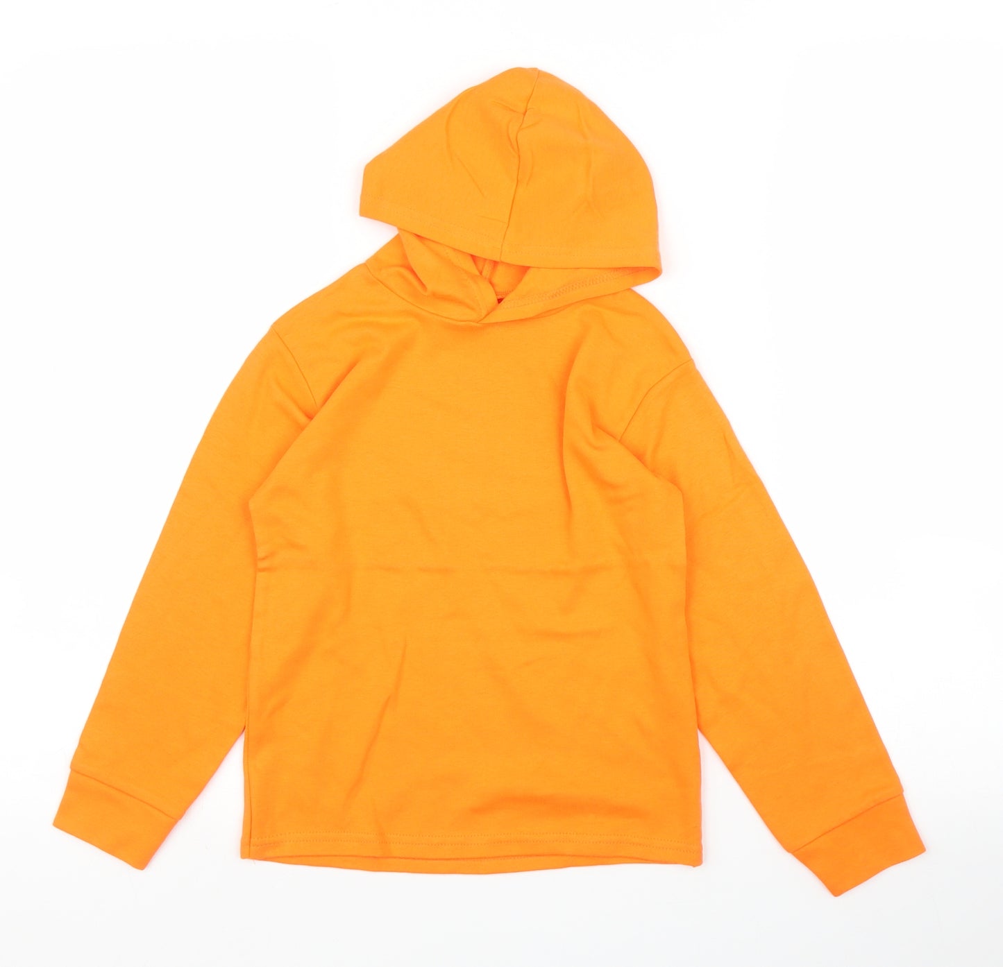 Preworn Girls Orange   Pullover Hoodie Size 4-5 Years