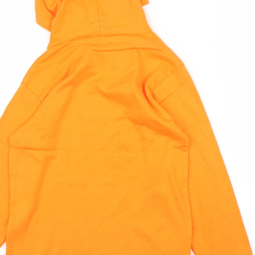 Preworn Girls Orange   Pullover Hoodie Size 4-5 Years