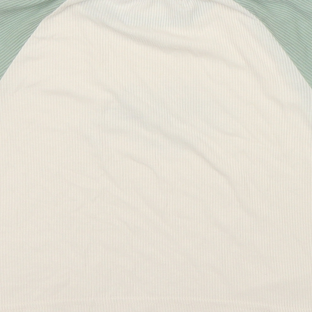 SheIn Womens White  Rayon Cropped T-Shirt Size XS