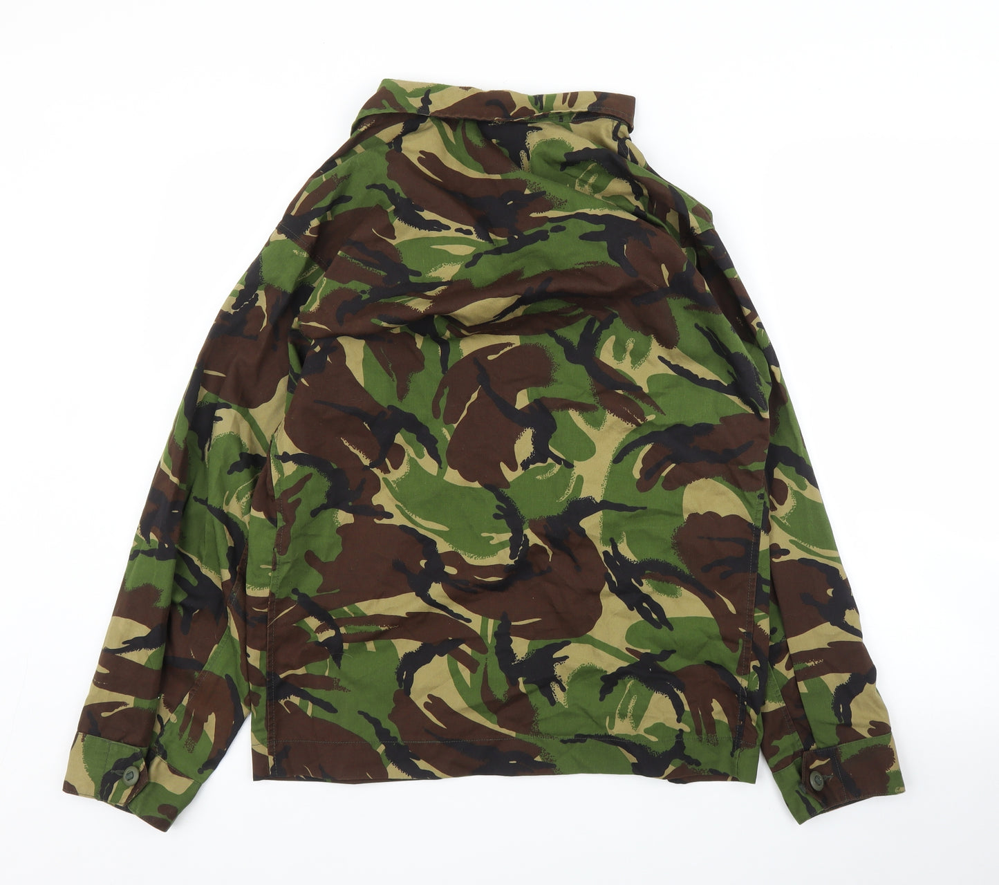 Preworn Mens Green Camouflage   Button-Up Size L