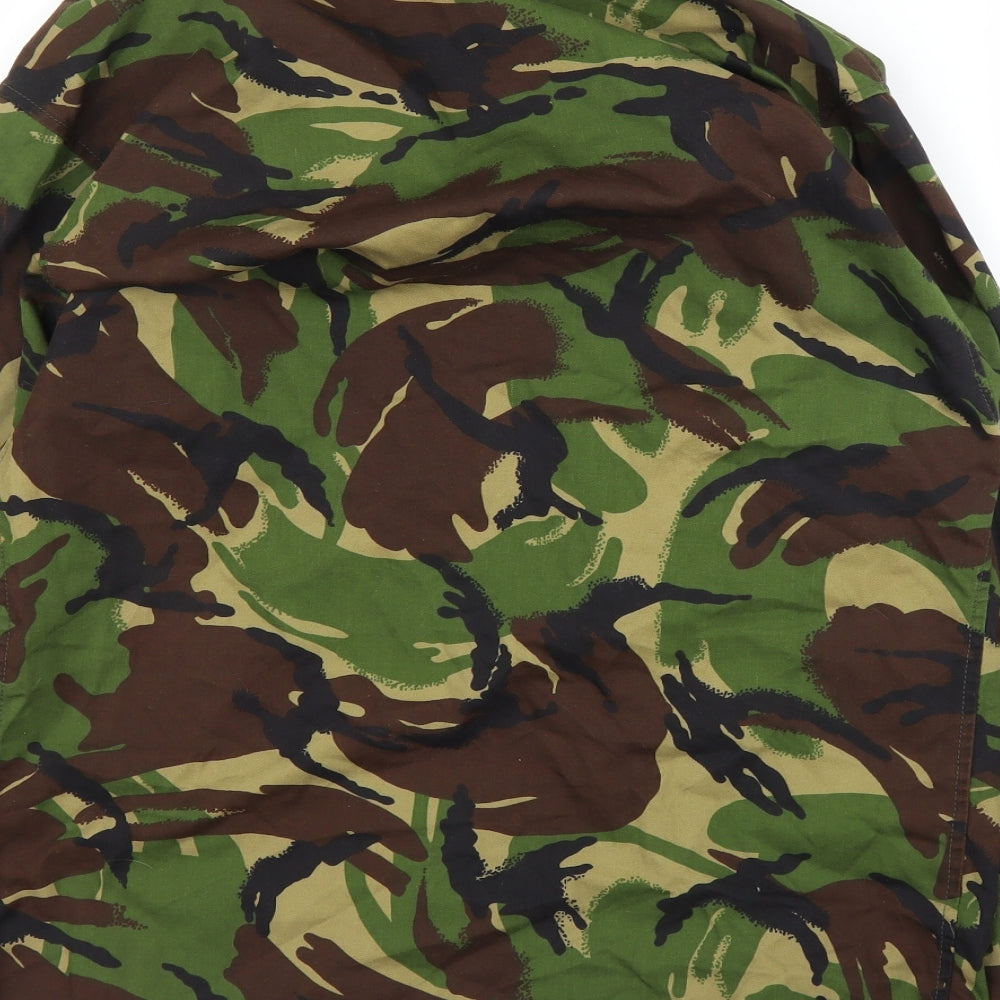 Preworn Mens Green Camouflage   Button-Up Size L