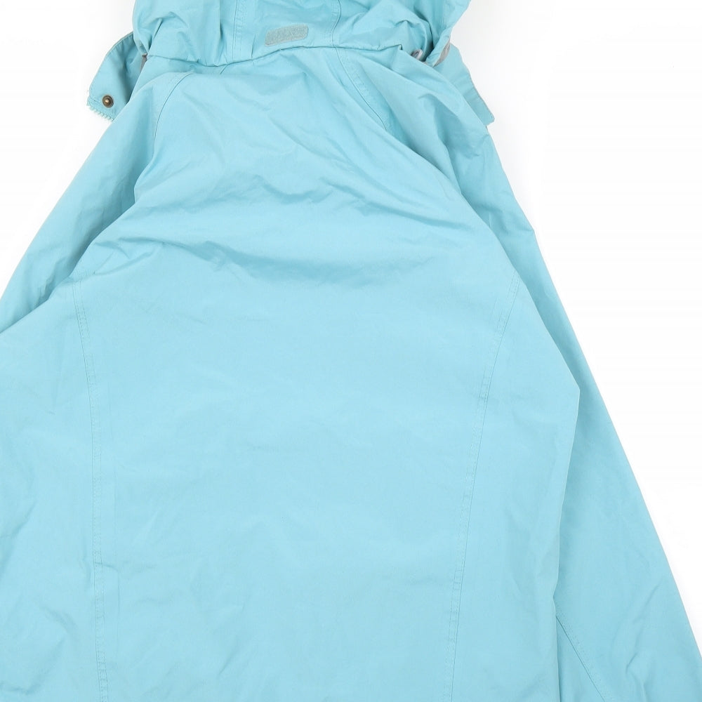 Outdoor Scene Womens Blue   Parka Coat Size 10