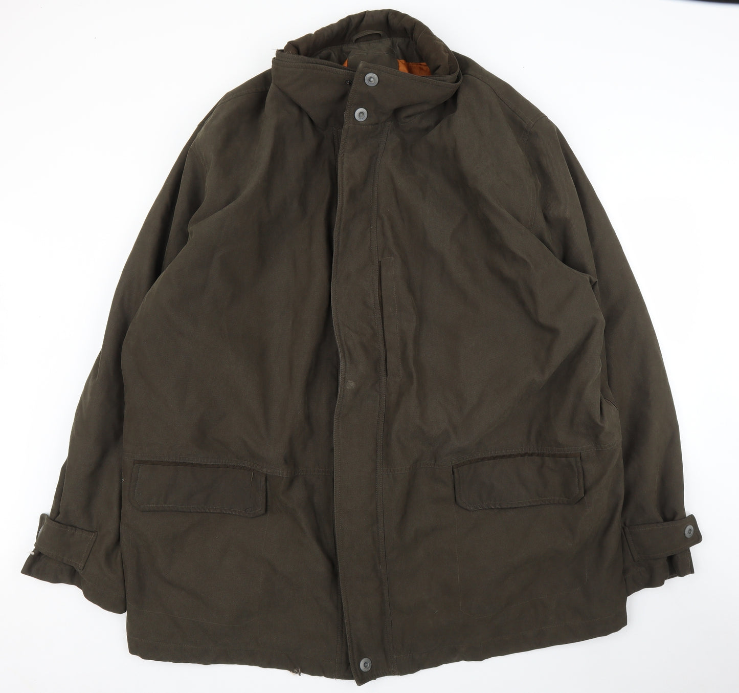 Frank Eden Mens Brown   Overcoat Coat Size 3XL