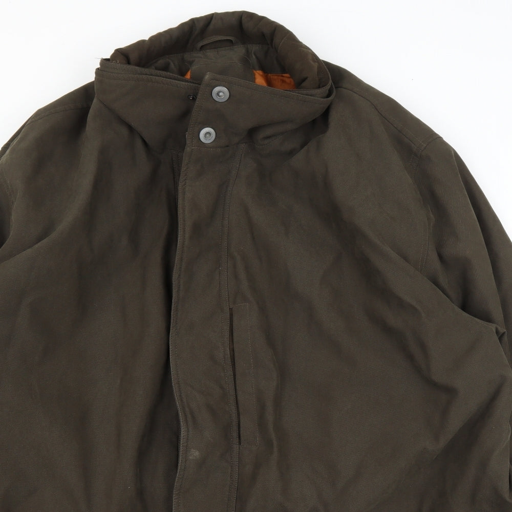 Frank Eden Mens Brown   Overcoat Coat Size 3XL