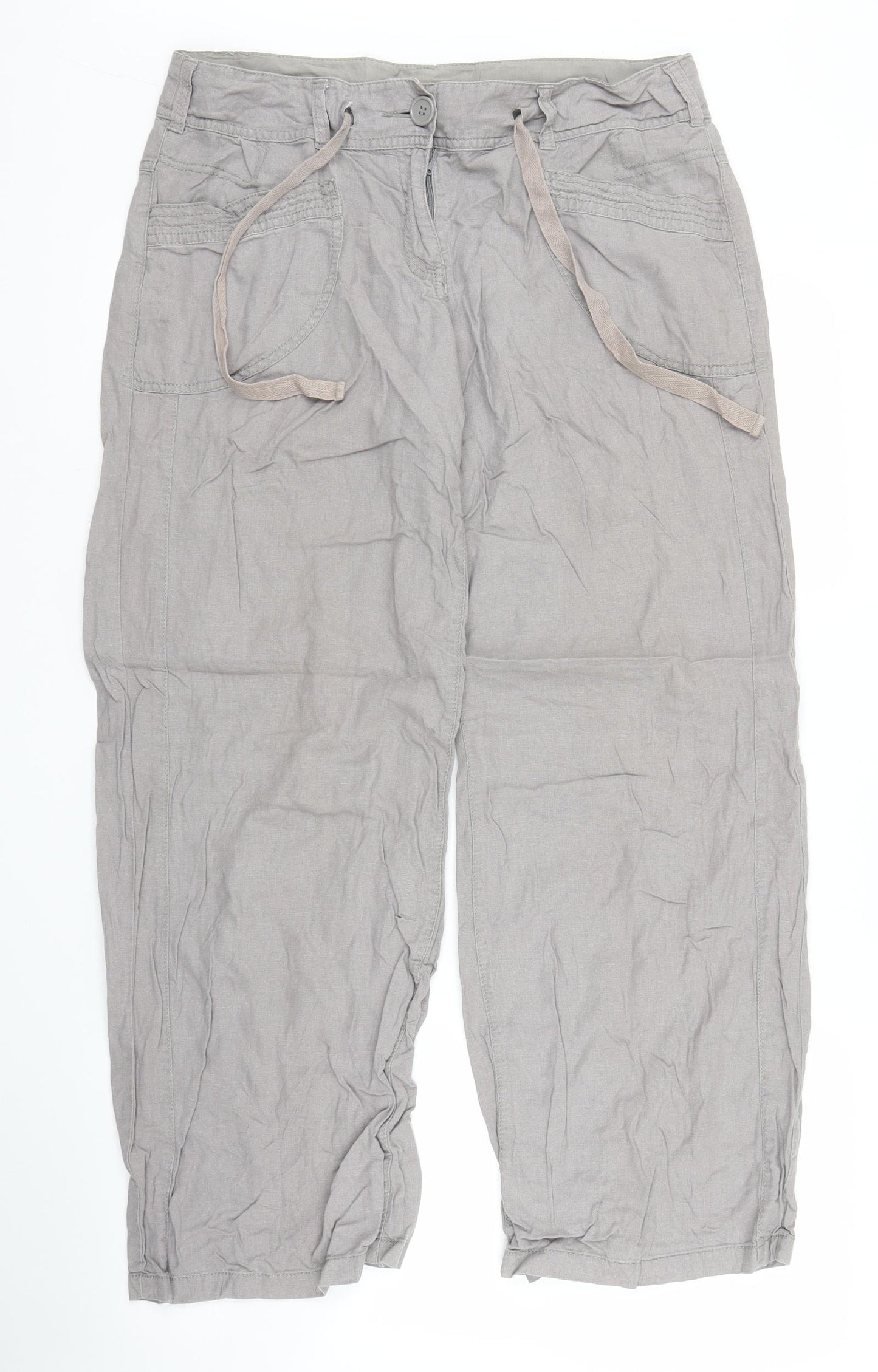 NEXT Womens Grey   Trousers  Size 14 L27 in