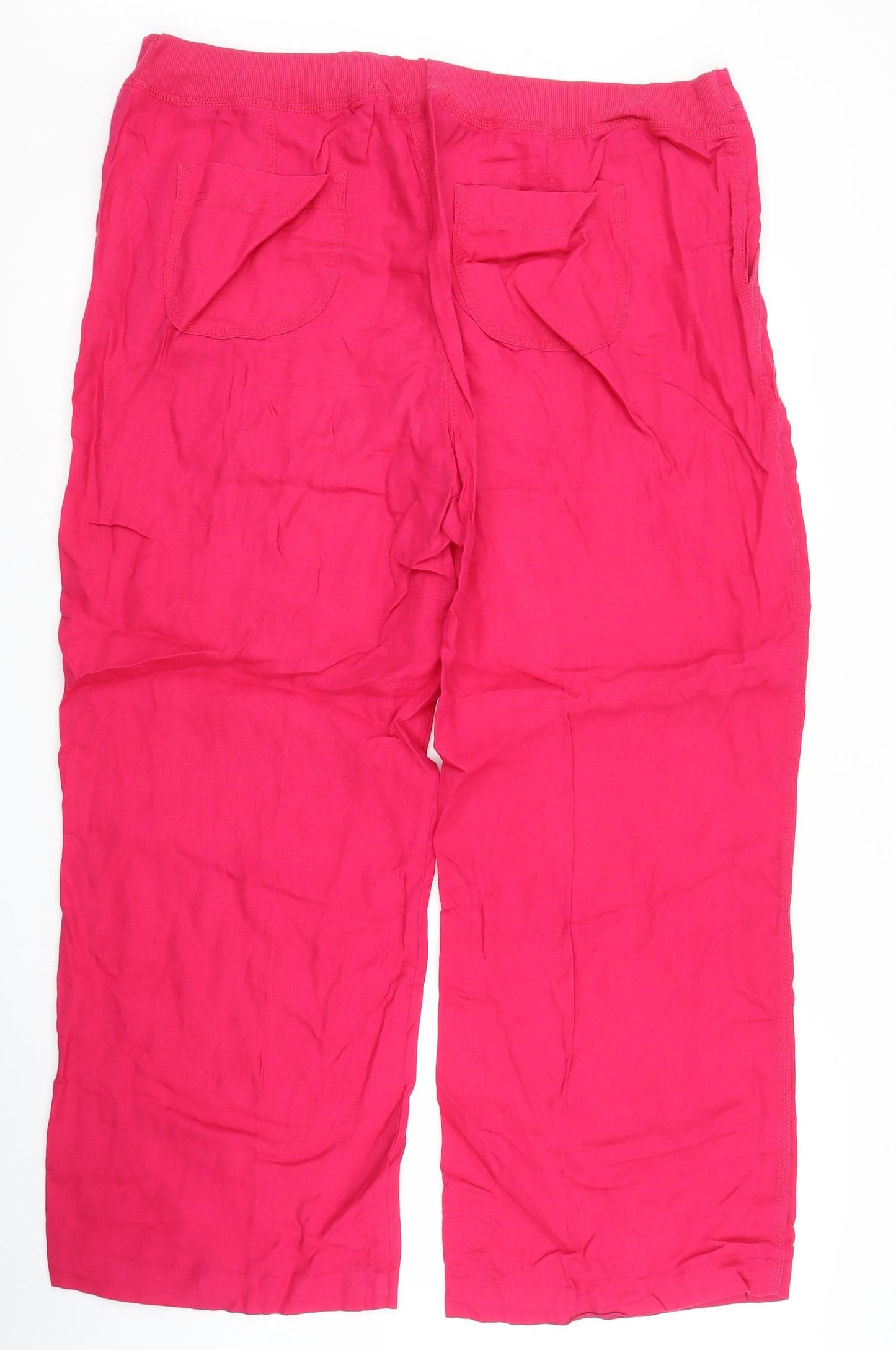 M&S Womens Pink   Trousers  Size 18 L29 in