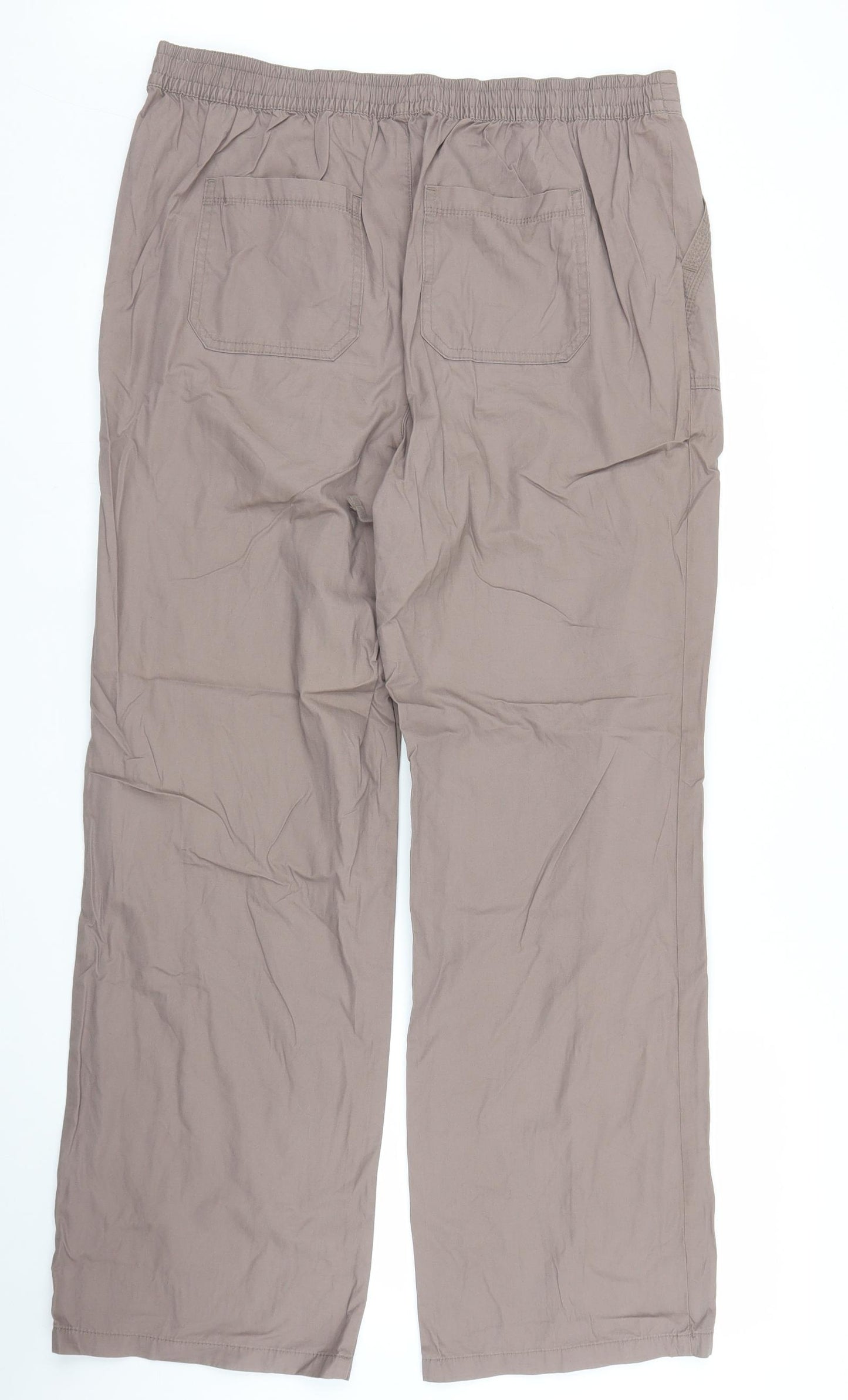 M&S Womens Brown   Trousers  Size 14 L30 in