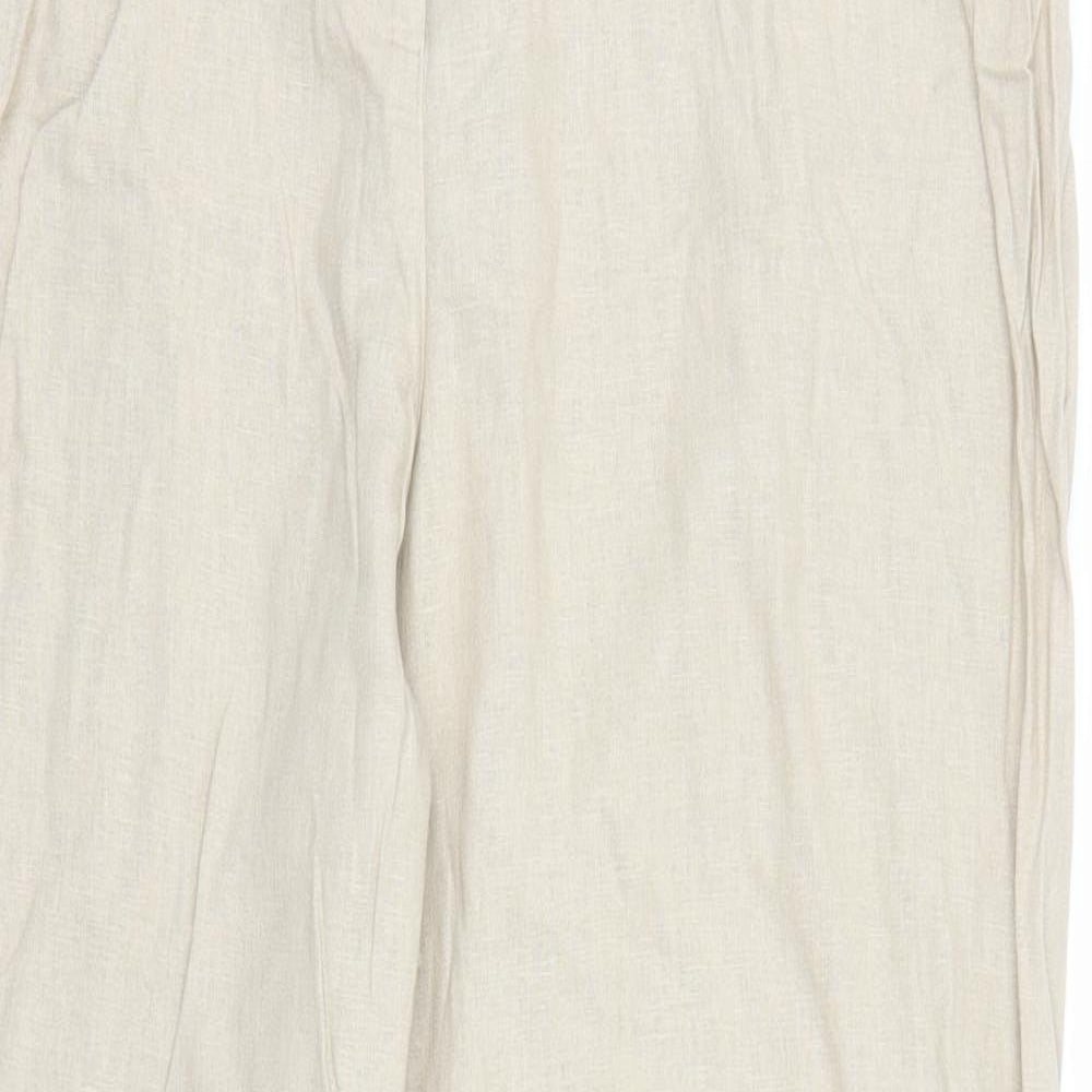 M&Co Womens Beige   Trousers  Size 18 L27 in