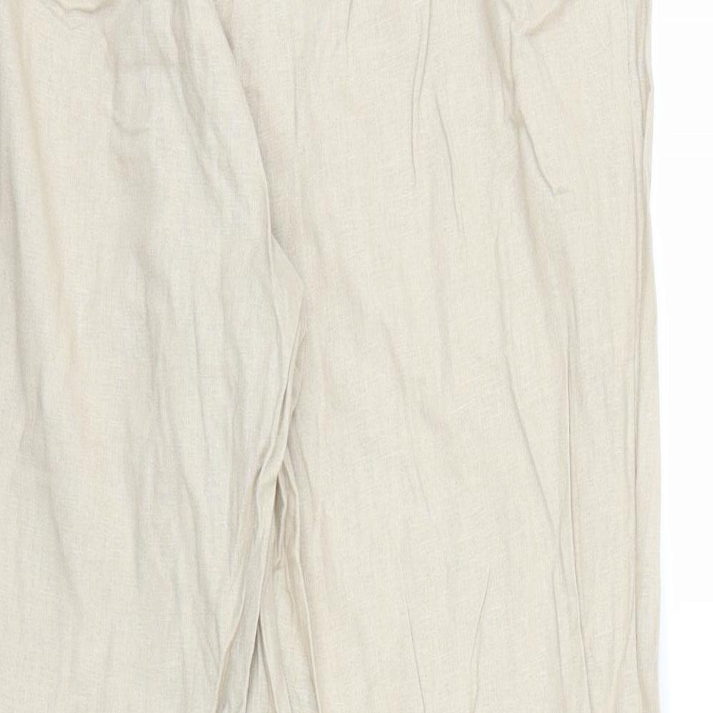 M&Co Womens Beige   Trousers  Size 18 L27 in