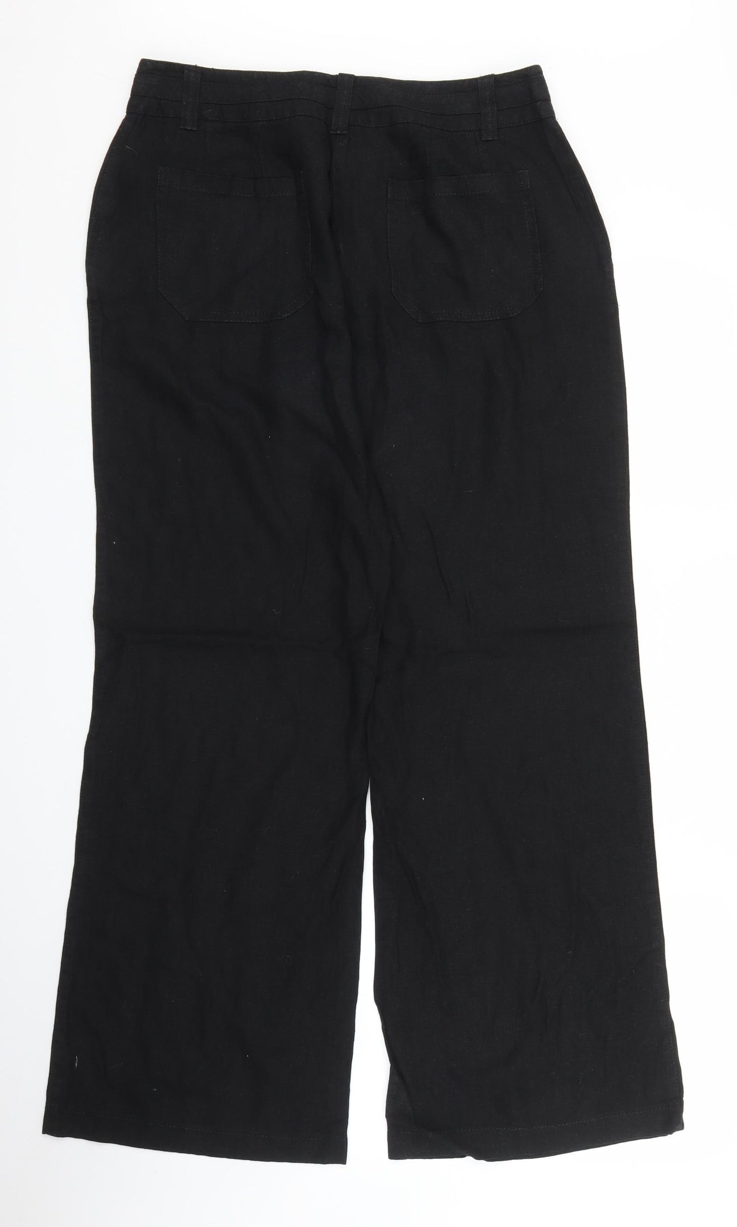Papaya Womens Black   Trousers  Size 12 L27 in