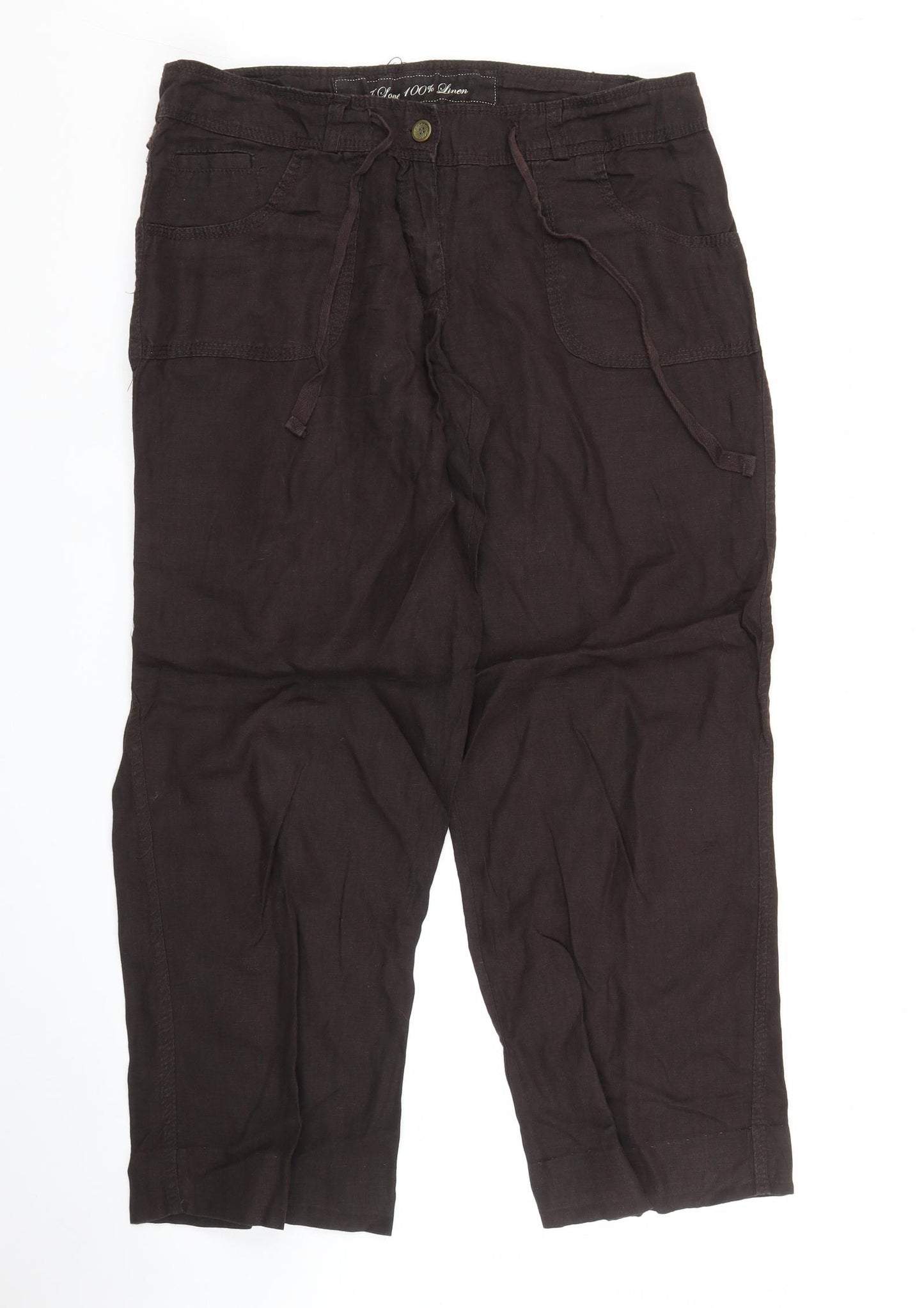 Primark Womens Brown   Trousers  Size 12 L27 in