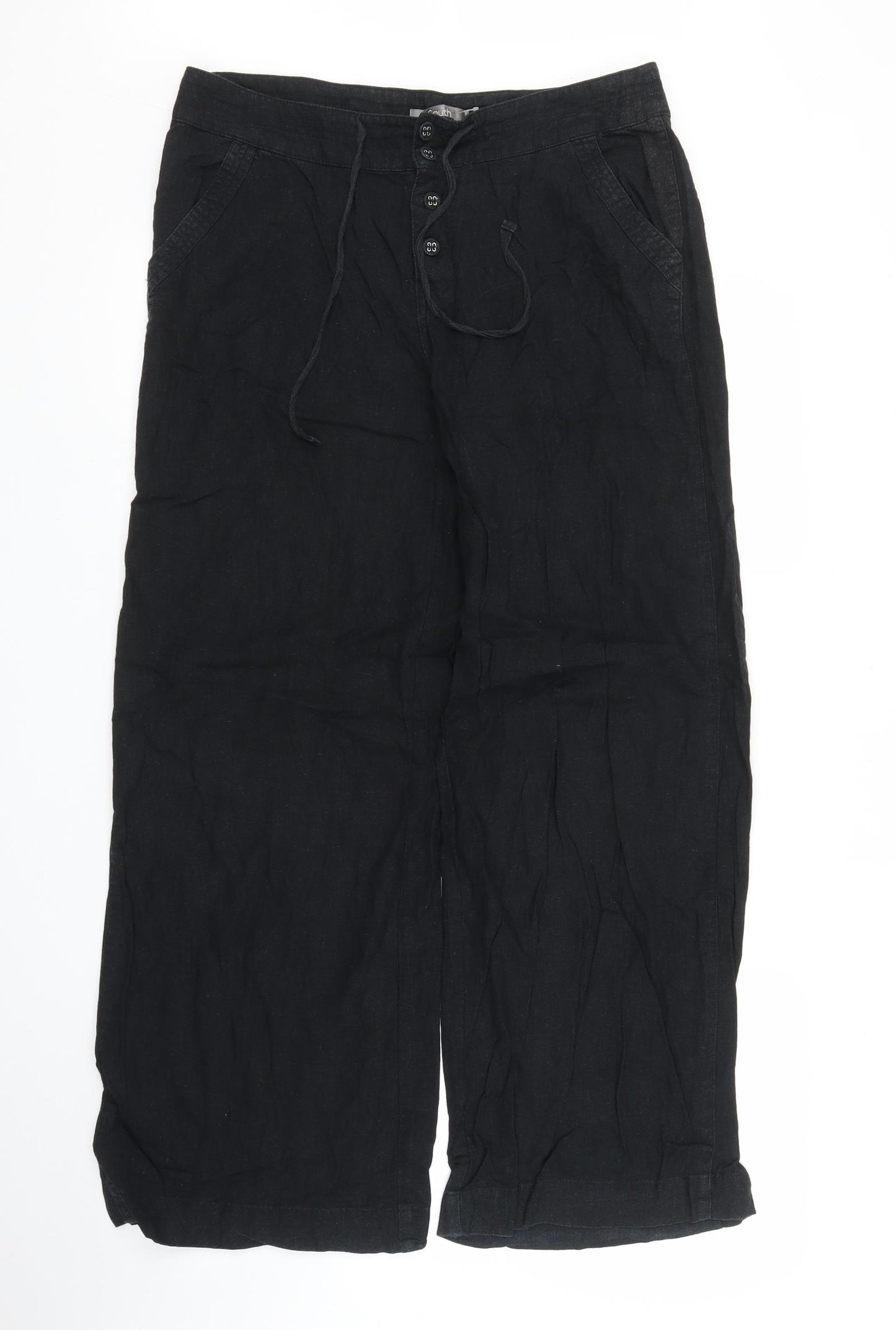 South Womens Black   Trousers  Size M L27 in