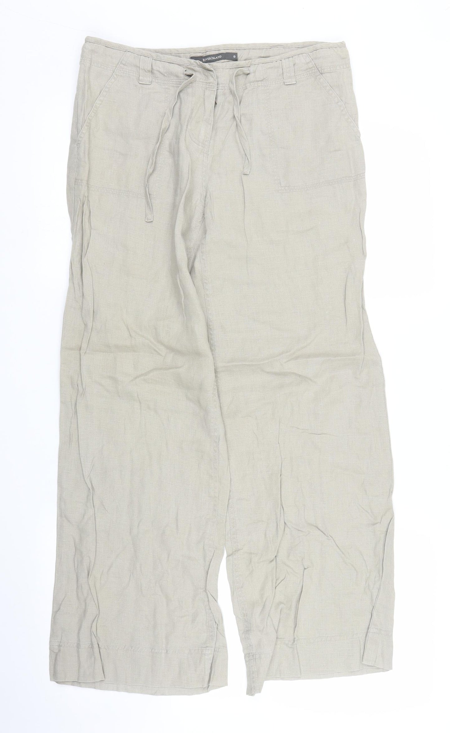 River Island Womens Beige   Trousers  Size 8 L27 in