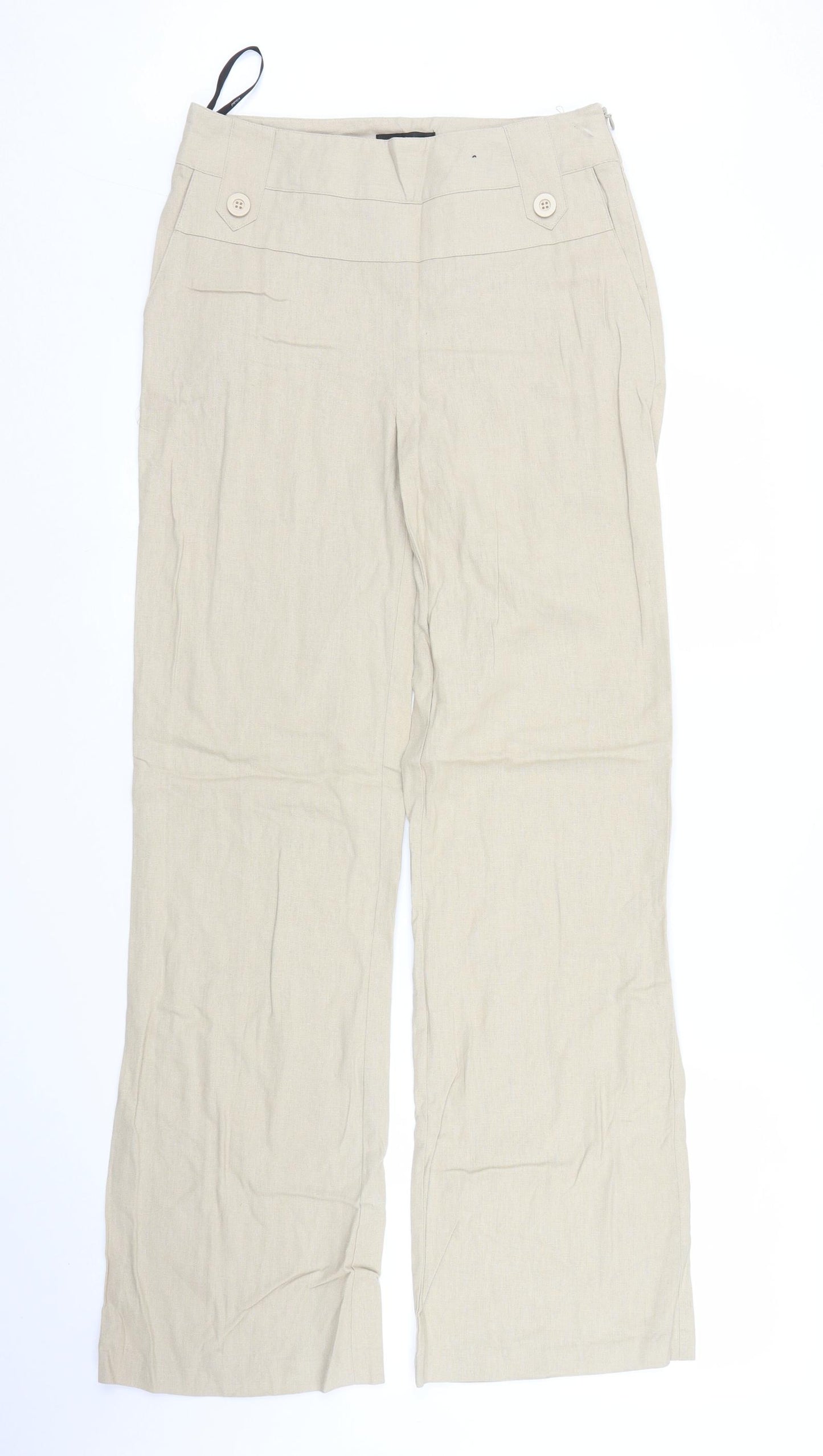 Papaya Womens Beige   Trousers  Size 8 L30 in
