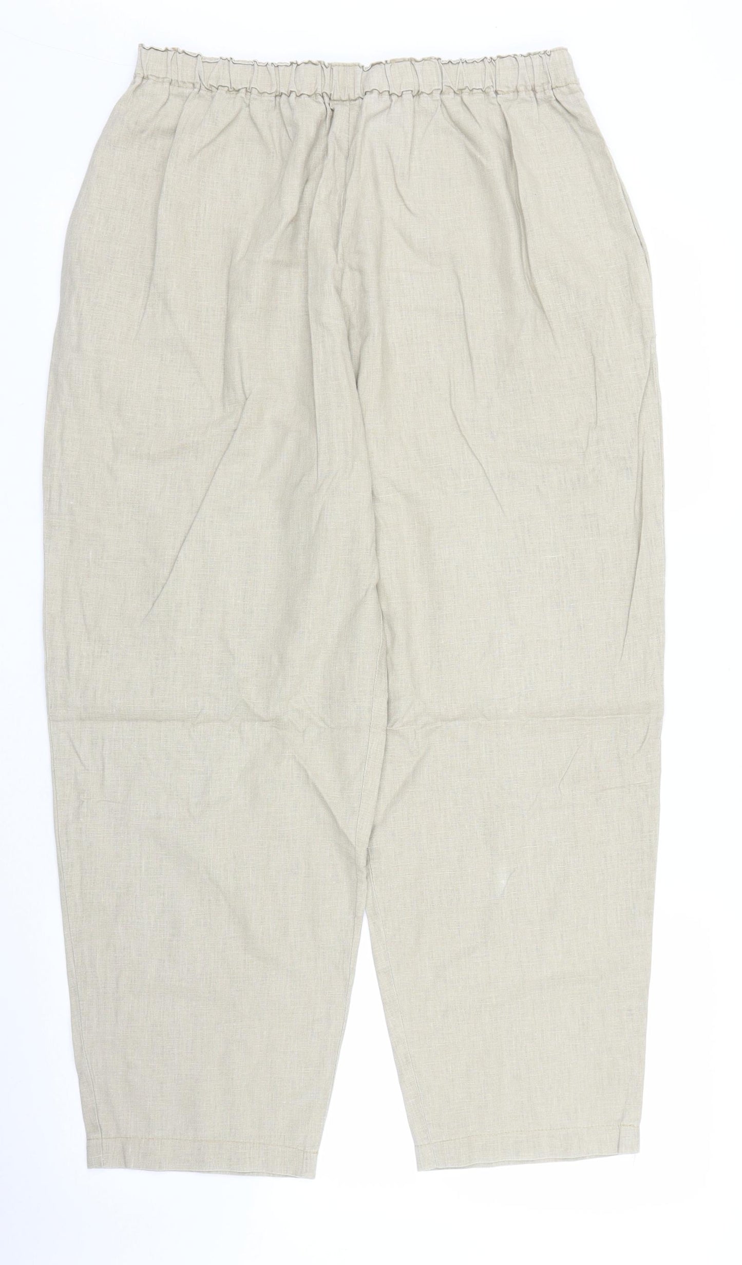 Preworn Womens Beige   Capri Trousers Size L L26 in