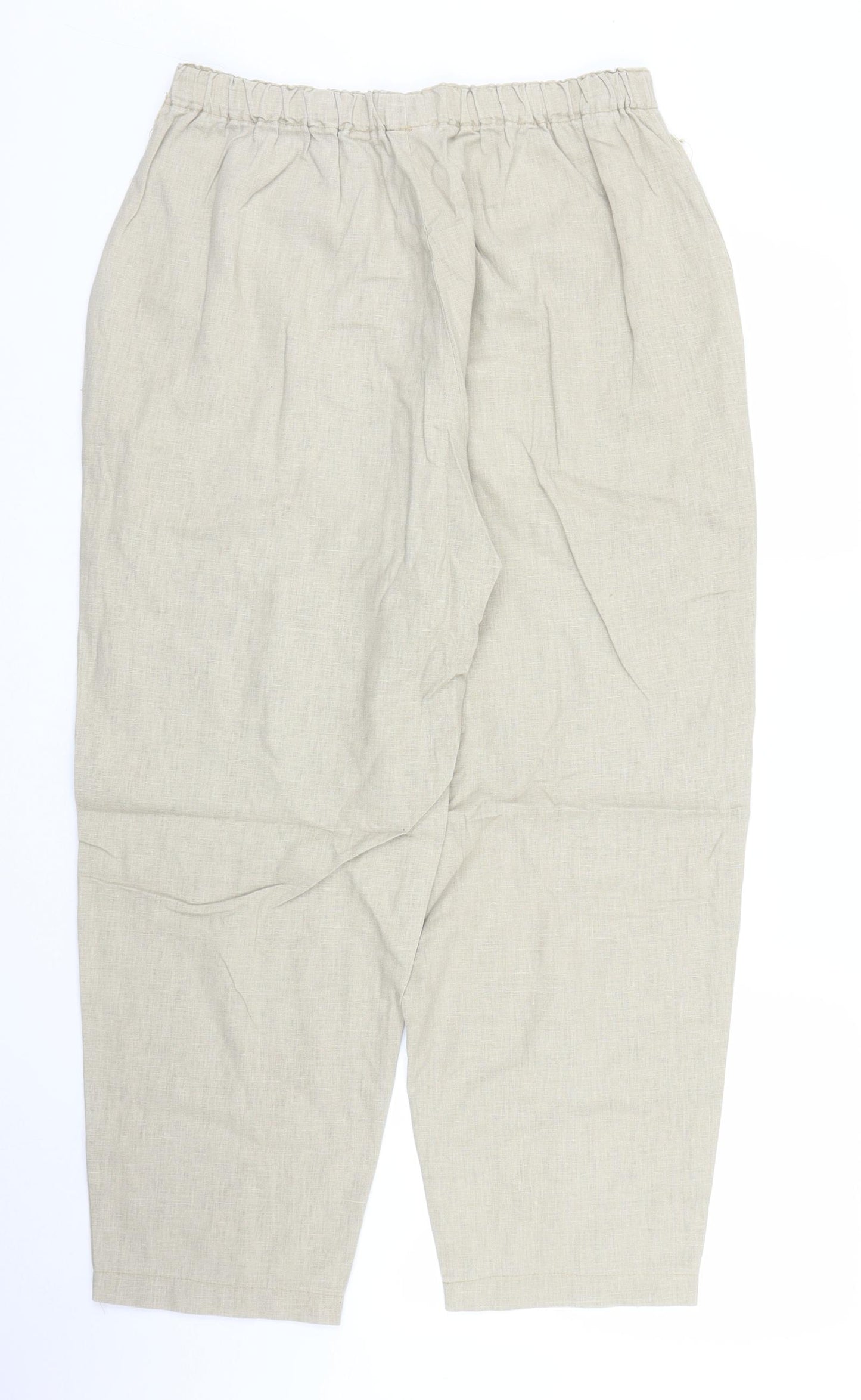 Preworn Womens Beige   Capri Trousers Size L L26 in