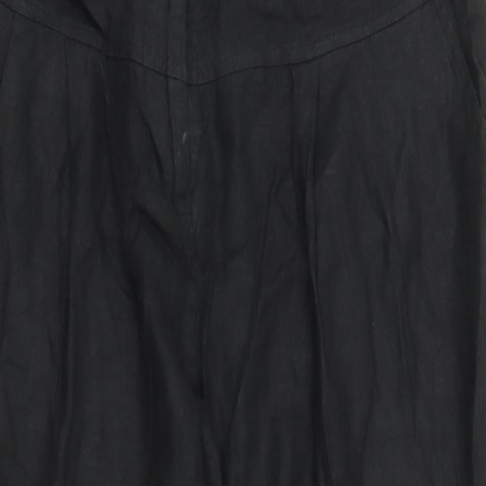 NEXT Womens Black   Capri Trousers Size 16 L23 in
