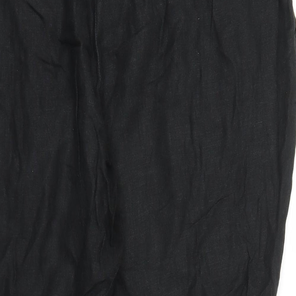 NEXT Womens Black   Capri Trousers Size 16 L23 in