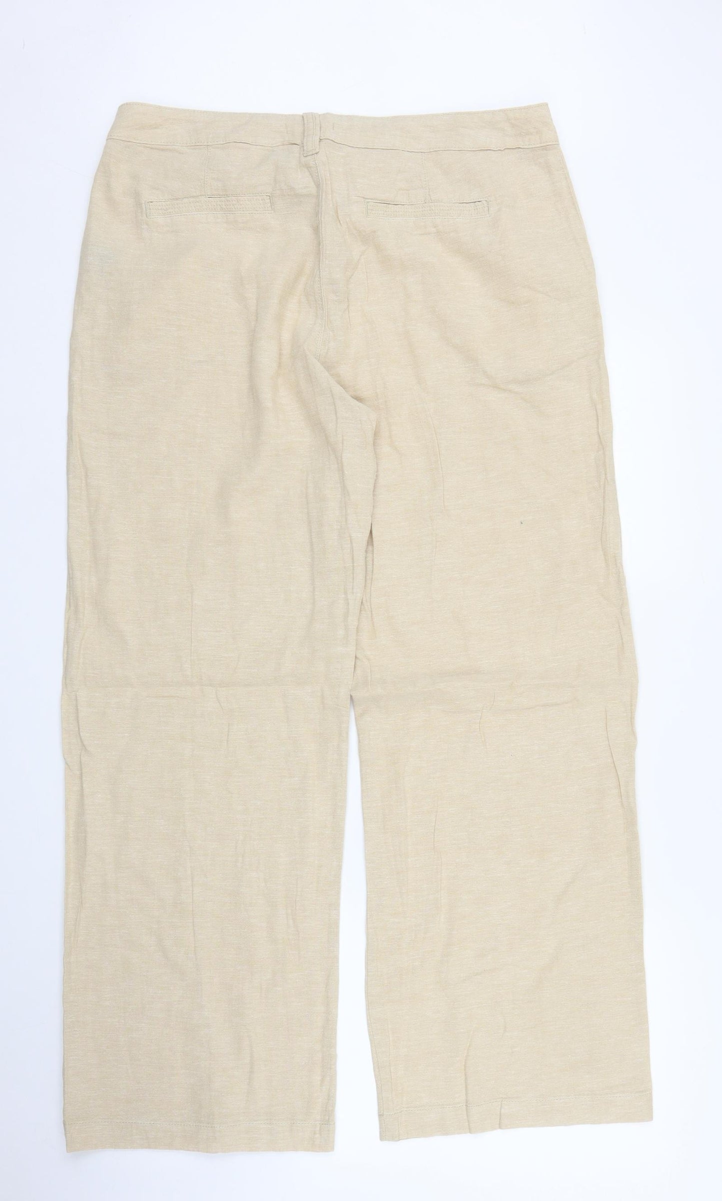 TU Womens Beige   Trousers  Size 14 L29 in