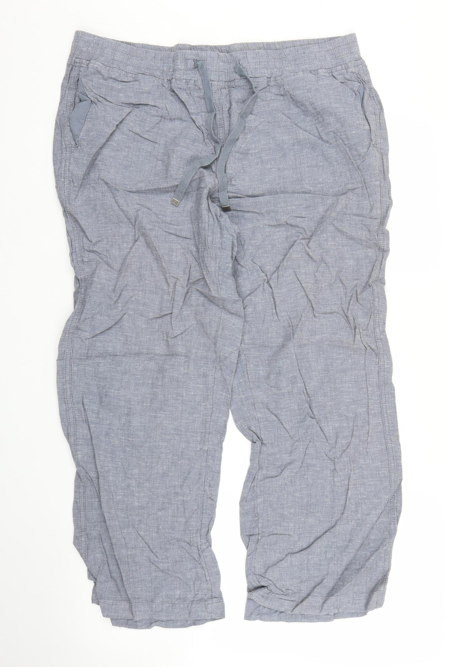 George Womens Blue   Capri Trousers Size 16 L26 in