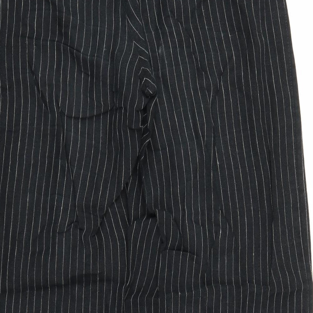Hobbs Womens Black Striped  Trousers  Size 10 L29 in