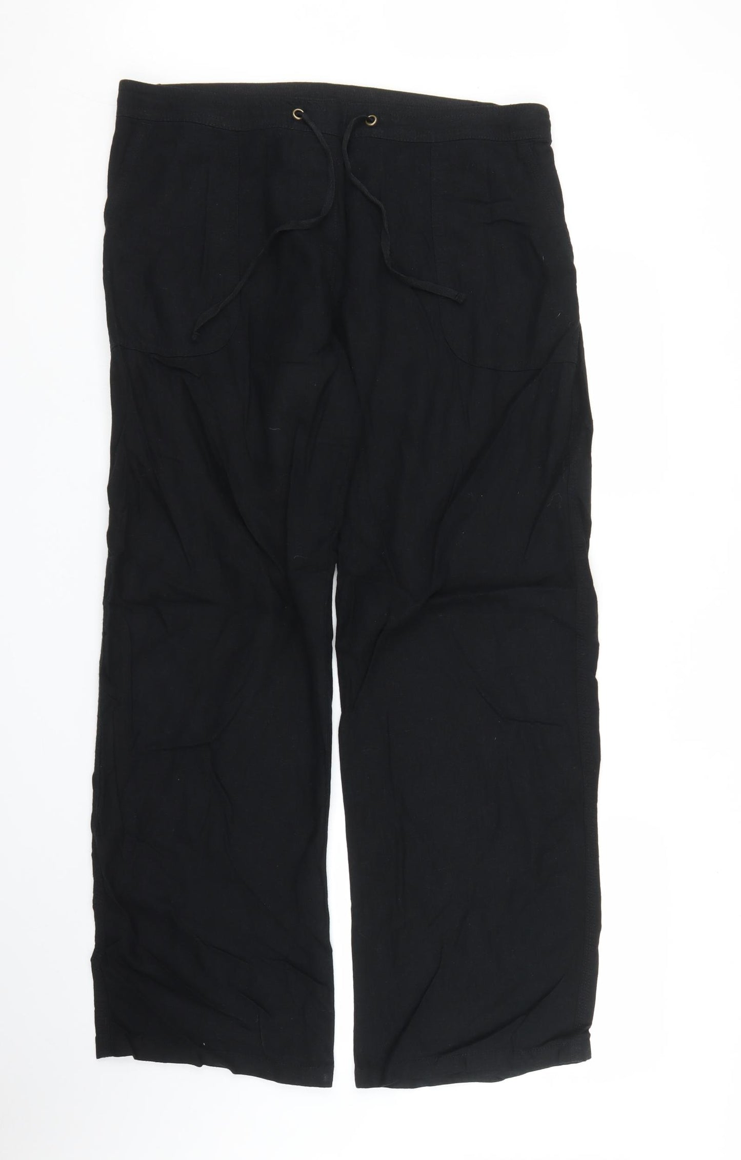 TU Womens Black   Trousers  Size 14 L28 in