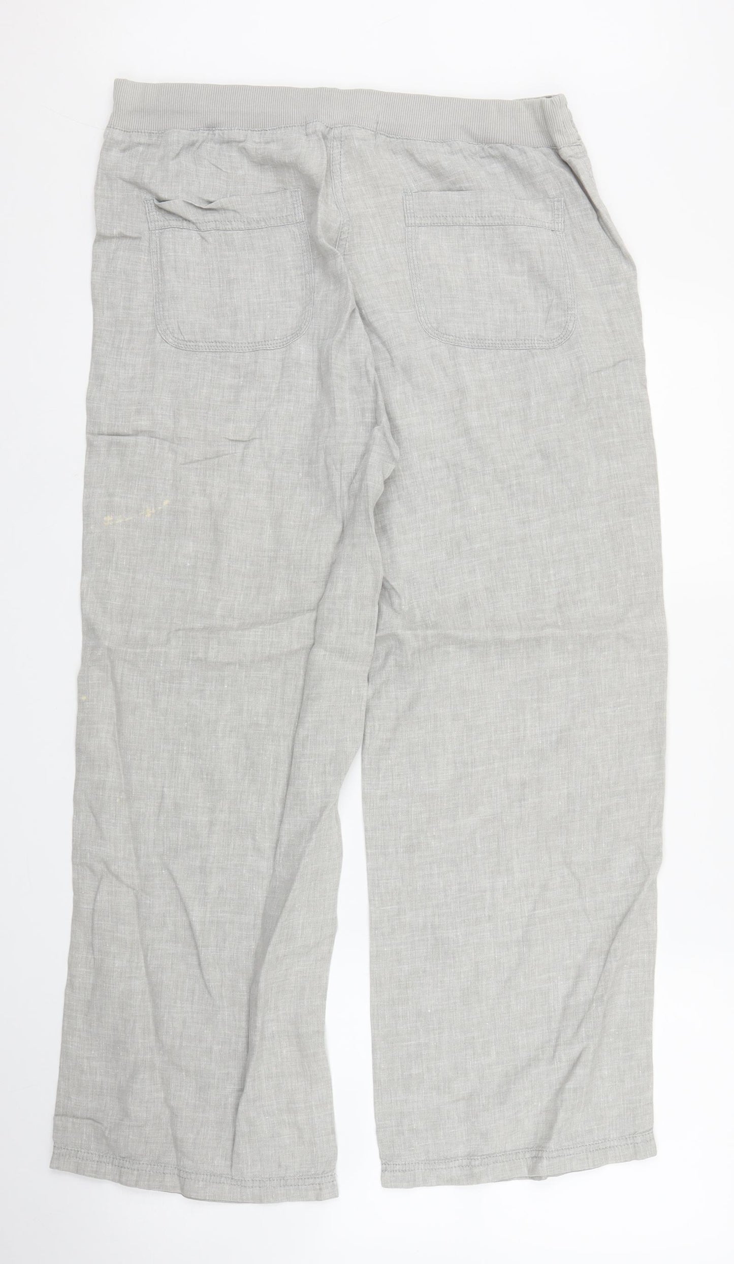 M&S Womens Grey   Capri Trousers Size 12 L25 in