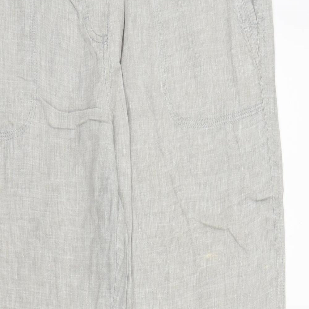 M&S Womens Grey   Capri Trousers Size 12 L25 in