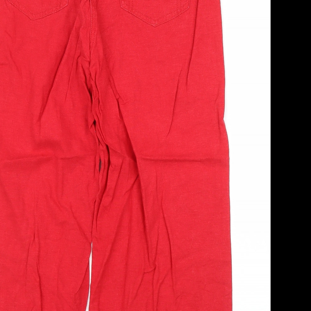 NEXT Womens Red   Capri Trousers Size 14 L21 in